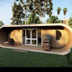 Diana Garden Cabin. Wooden elliptical garden house. Secret Garden Cabin