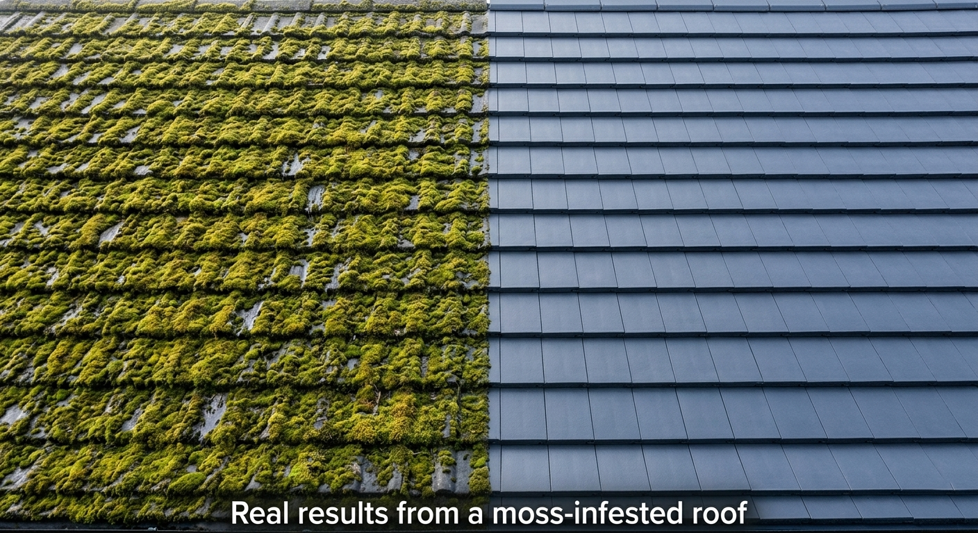 Roof cleaning process
